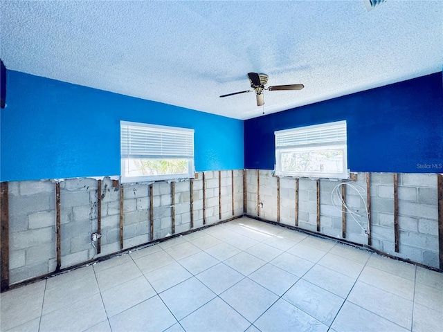 1800 New Hampshire Ave NE, Saint Petersburg, FL 33703 - unfurnished room with a wealth of natural light, a textured ceiling, and ceiling fan