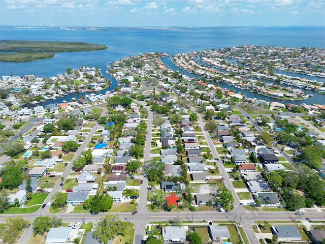 1800 New Hampshire Ave NE, Saint Petersburg, FL 33703 - drone / aerial view featuring a residential view and a water view