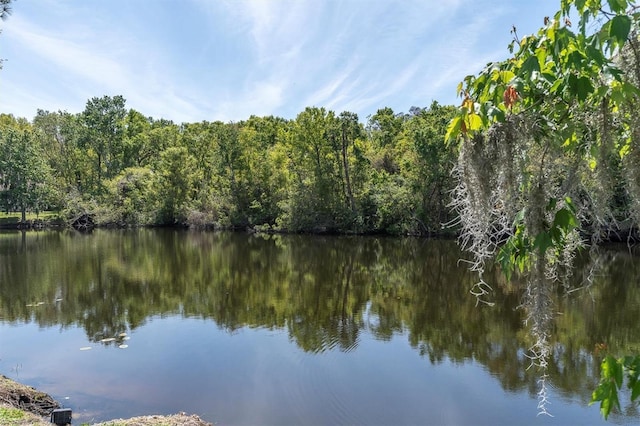 property view of water featuring a view of trees
