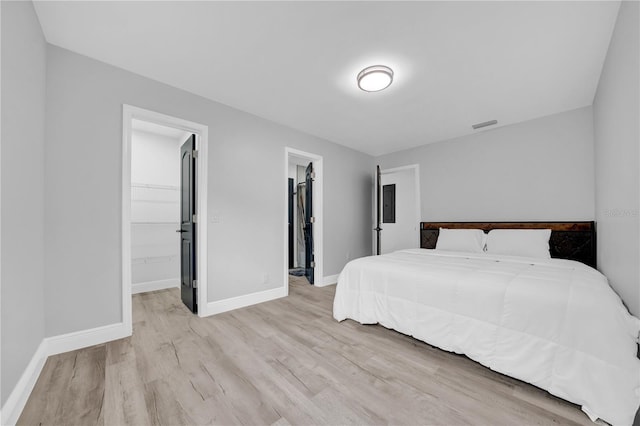20 2nd Ave SE, Lutz, FL 33549 - bedroom with a spacious closet, wood finished floors, baseboards, and a closet