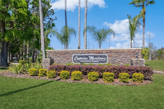 3627 Cypress Meadows Rd, Tampa, FL 33624 - community / neighborhood sign with a lawn