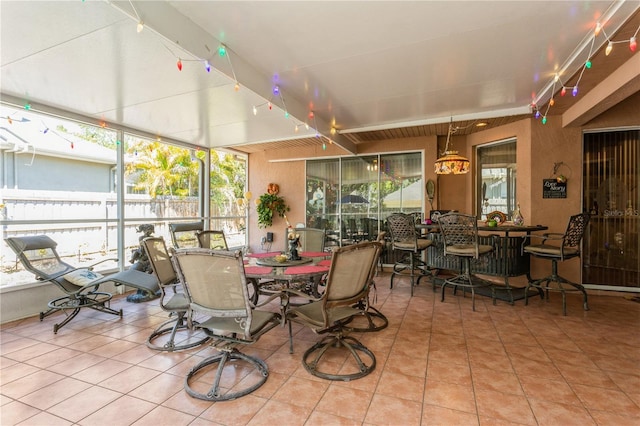 3627 Cypress Meadows Rd, Tampa, FL 33624 - sunroom with beam ceiling
