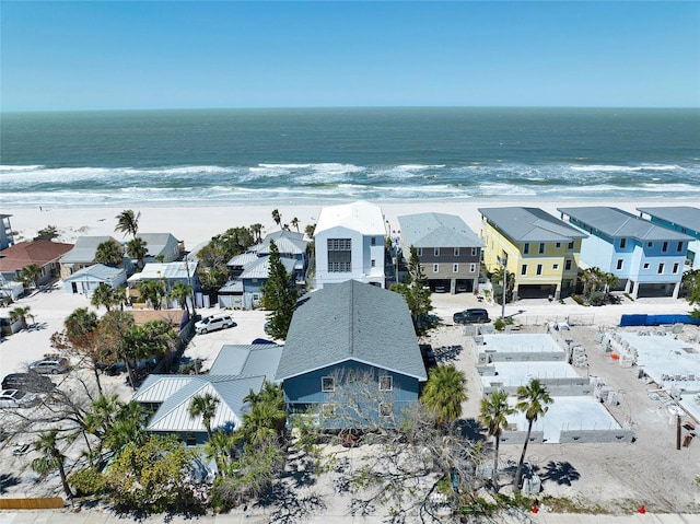 812 Gulf # 3, Indian Rocks Beach, FL 33785 - bird's eye view with a water view, a view of the beach, and a residential view