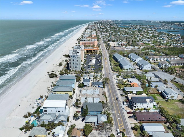 812 Gulf # 3, Indian Rocks Beach, FL 33785 - bird's eye view featuring a water view and a beach view
