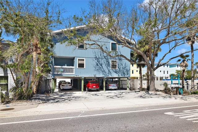 812 Gulf # 3, Indian Rocks Beach, FL 33785 - view of front of home with driveway and a carport