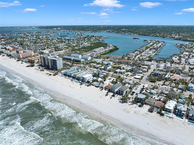 812 Gulf # 3, Indian Rocks Beach, FL 33785 - aerial view with a water view and a beach view