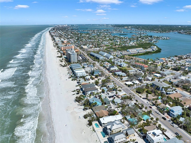 812 Gulf # 3, Indian Rocks Beach, FL 33785 - aerial view featuring a water view and a view of the beach