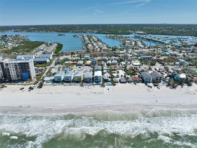 812 Gulf # 3, Indian Rocks Beach, FL 33785 - drone / aerial view with a water view and a beach view