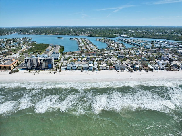 812 Gulf # 3, Indian Rocks Beach, FL 33785 - aerial view featuring a water view and a view of the beach