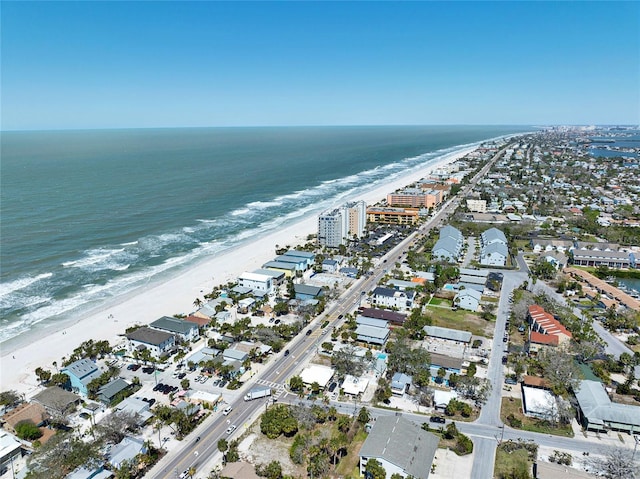 812 Gulf # 3, Indian Rocks Beach, FL 33785 - drone / aerial view with a water view and a view of the beach