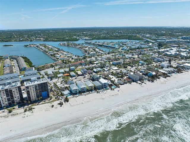 812 Gulf # 3, Indian Rocks Beach, FL 33785 - aerial view featuring a water view and a view of the beach