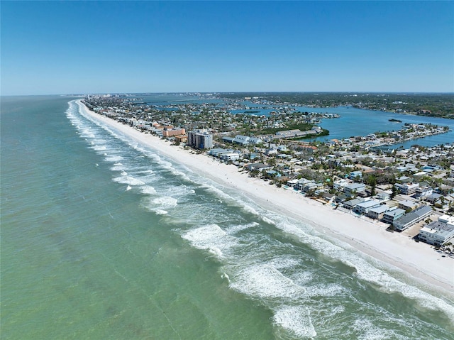 812 Gulf # 3, Indian Rocks Beach, FL 33785 - bird's eye view featuring a water view and a view of the beach