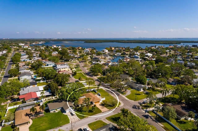 1591 N Dakota Ave NE, Saint Petersburg, FL 33703 - drone / aerial view with a water view and a residential view