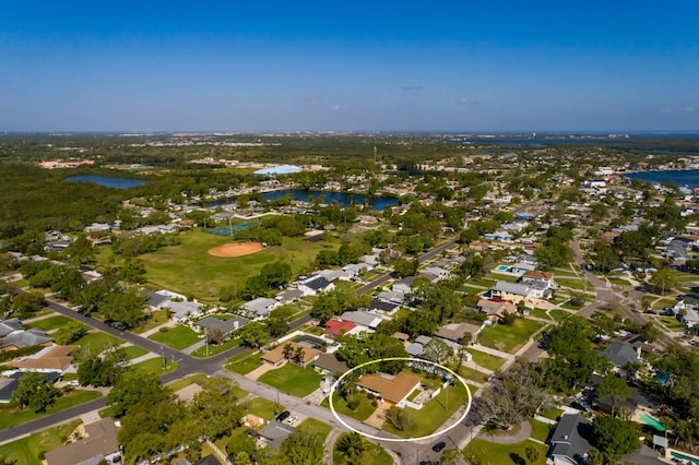 1591 N Dakota Ave NE, Saint Petersburg, FL 33703 - aerial view with a water view and a residential view