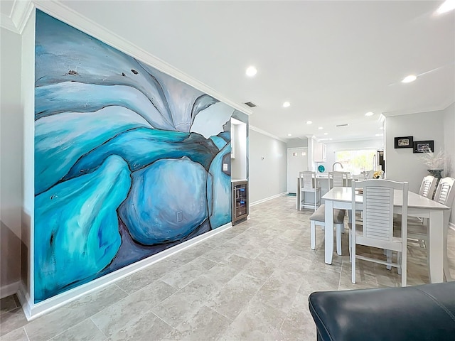 19029 US Highway 19 N Unit 27A, Clearwater, FL 33764 - interior space with ornamental molding, baseboards, and recessed lighting