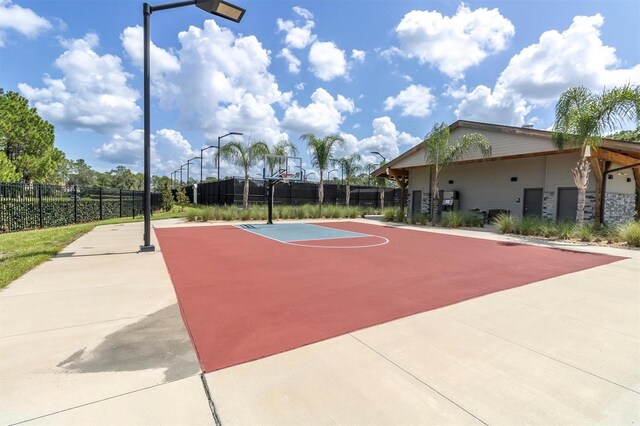 7472 Clearmeadow Dr, Spring Hill, FL 34606 - view of basketball court with community basketball court and fence