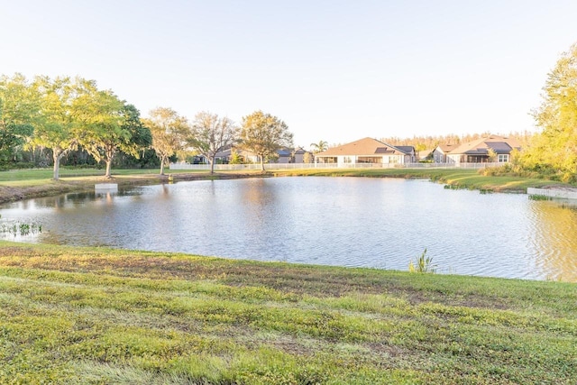 property view of water featuring a residential view