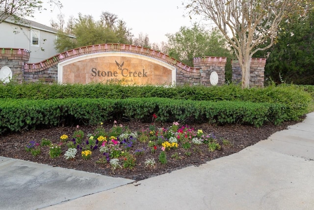 view of community sign