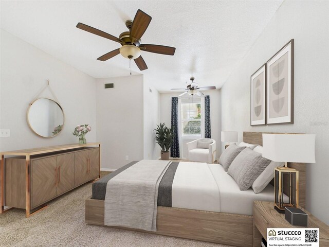 1810 E Palm Ave Unit 6104, Tampa, FL 33605 - bedroom with light carpet and a ceiling fan