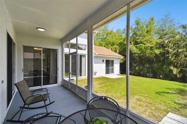 441 Village Dr, Tarpon Springs, FL 34689 - view of unfurnished sunroom