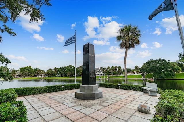 441 Village Dr, Tarpon Springs, FL 34689 - view of patio / terrace with a water view