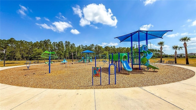 view of community jungle gym