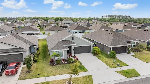 bird's eye view with a residential view