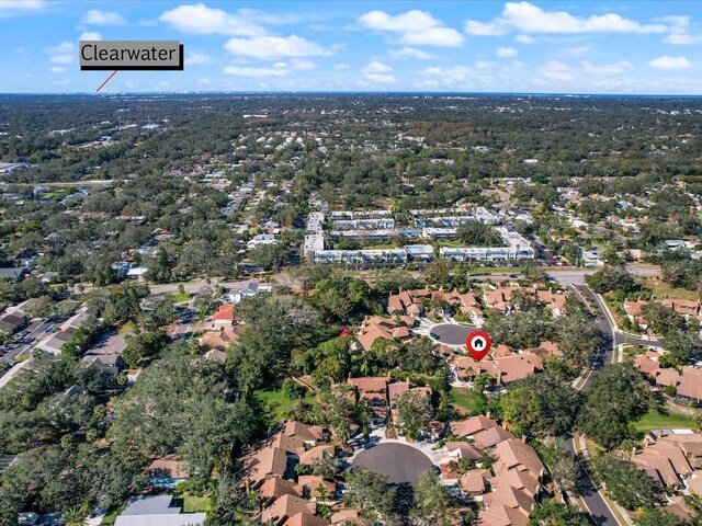 aerial view with a residential view