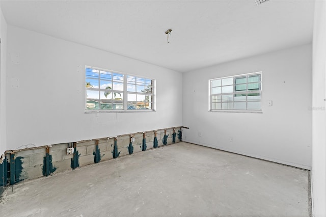 view of spare room