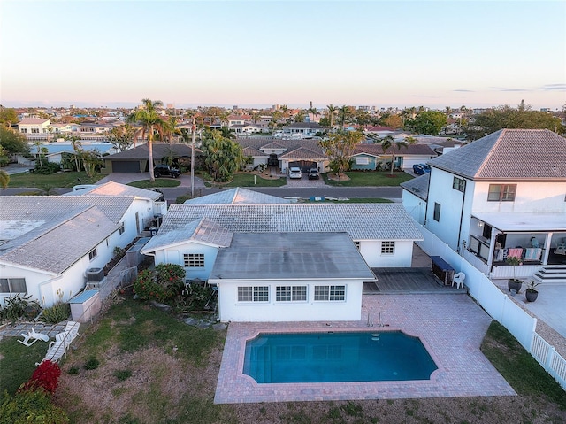 bird's eye view featuring a residential view