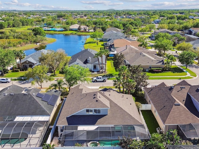 12304 Silton Peace Dr, Riverview, FL 33579 - bird's eye view featuring a residential view and a water view