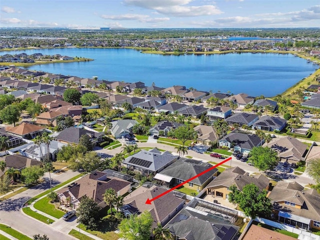12304 Silton Peace Dr, Riverview, FL 33579 - drone / aerial view with a residential view and a water view