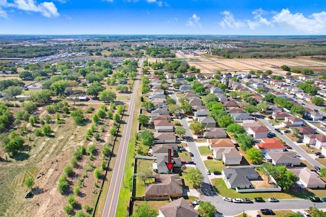 drone / aerial view with a residential view