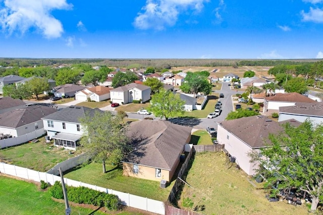 drone / aerial view with a residential view