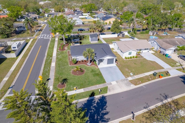 aerial view featuring a residential view