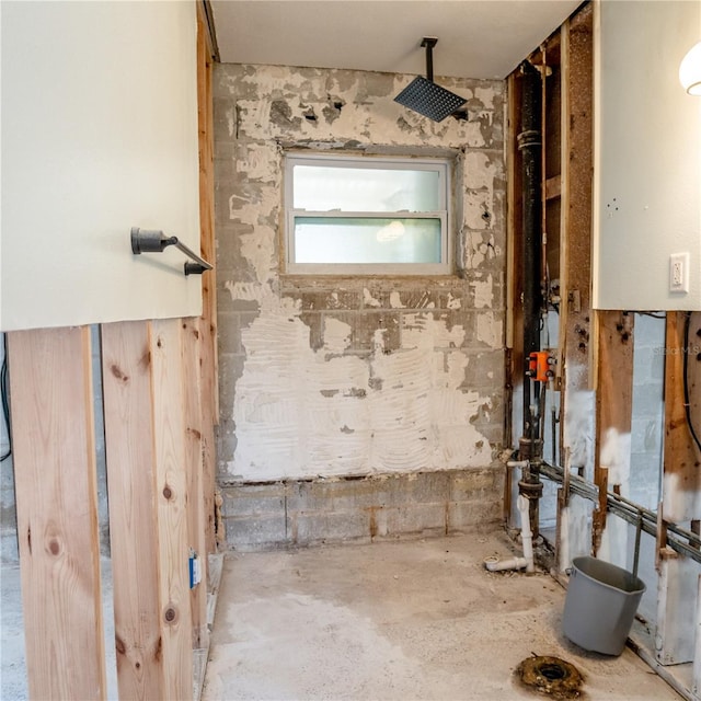 interior space featuring water heater