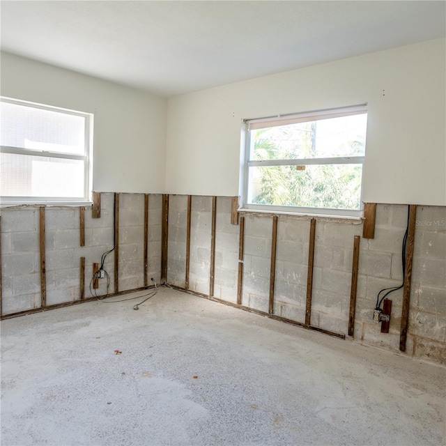 view of spare room