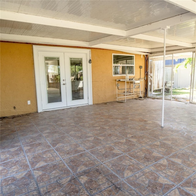 view of patio / terrace featuring french doors