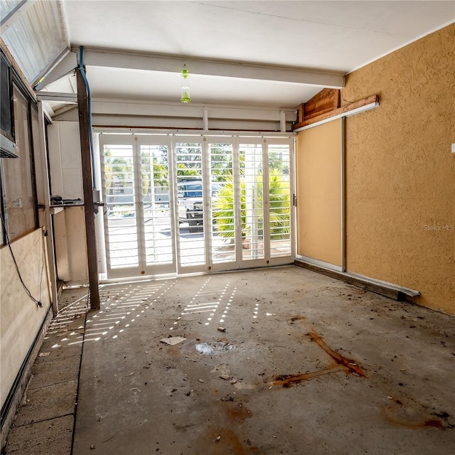empty room featuring a textured wall