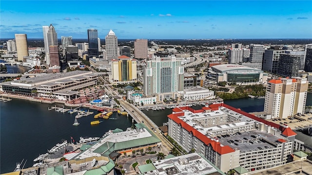 700 S Harbour Island Blvd Unit 240, Tampa, FL 33602 - birds eye view of property featuring a view of city and a water view