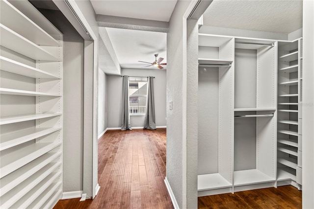 700 S Harbour Island Blvd Unit 240, Tampa, FL 33602 - spacious closet featuring dark wood-type flooring and ceiling fan