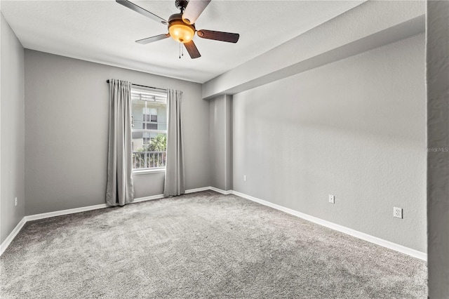 700 S Harbour Island Blvd Unit 240, Tampa, FL 33602 - carpeted empty room featuring baseboards, a ceiling fan, and a textured wall