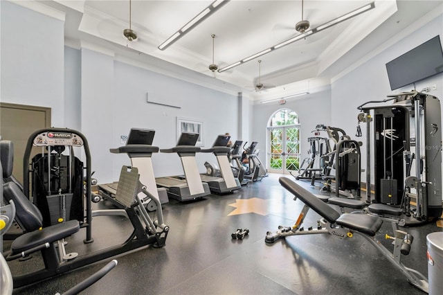 700 S Harbour Island Blvd Unit 240, Tampa, FL 33602 - exercise room with crown molding