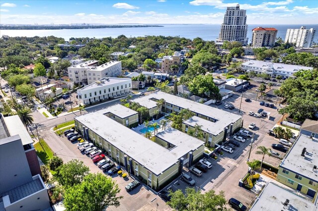 1301 S Howard Ave Unit B24, Tampa, FL 33606 - drone / aerial view with a water view and a view of city