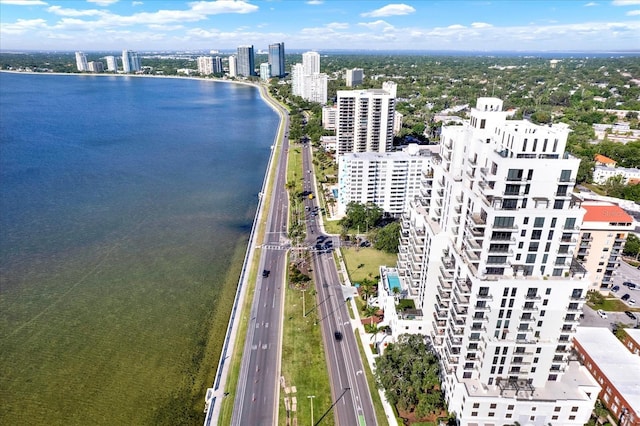 1301 S Howard Ave Unit B24, Tampa, FL 33606 - aerial view featuring a water view and a view of city