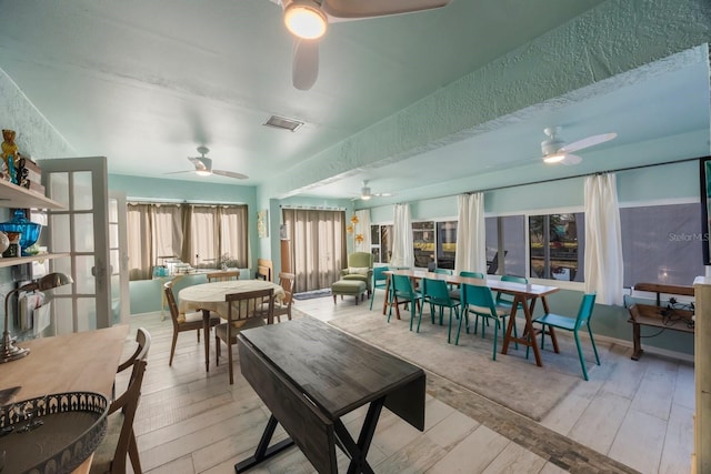 sunroom featuring visible vents