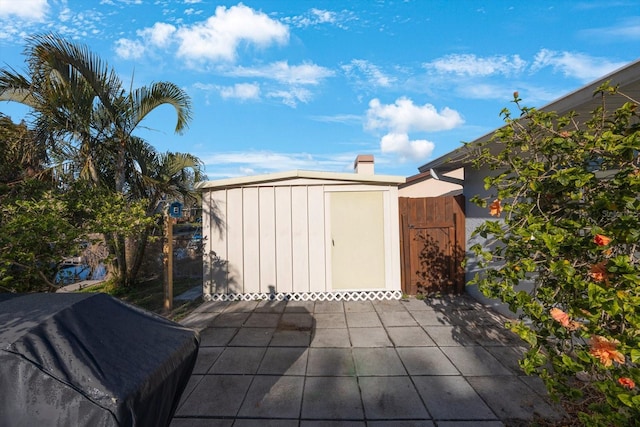 view of shed