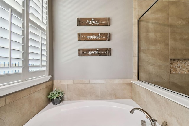 bathroom with a bath