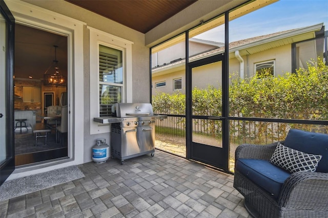 view of sunroom