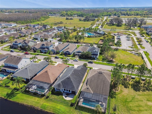 aerial view featuring a residential view
